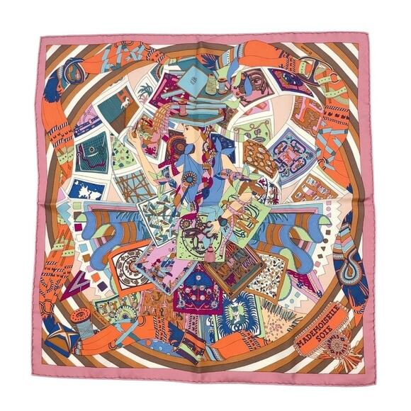 Hermes Carré 45 MADEMOISEILLE SOIE Silk Scarf W/Box - Picture 15 of 16